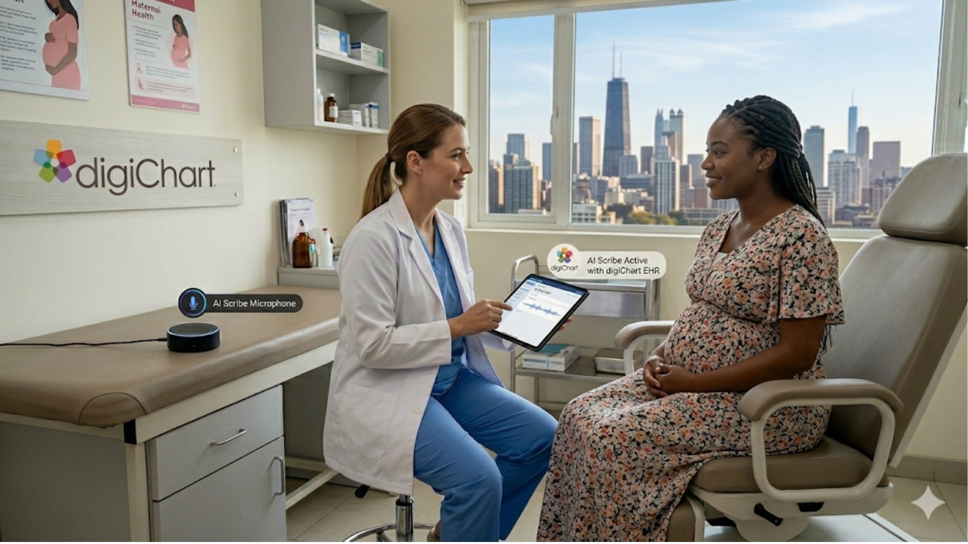 Ob-Gyn using digiChart AI Scribe